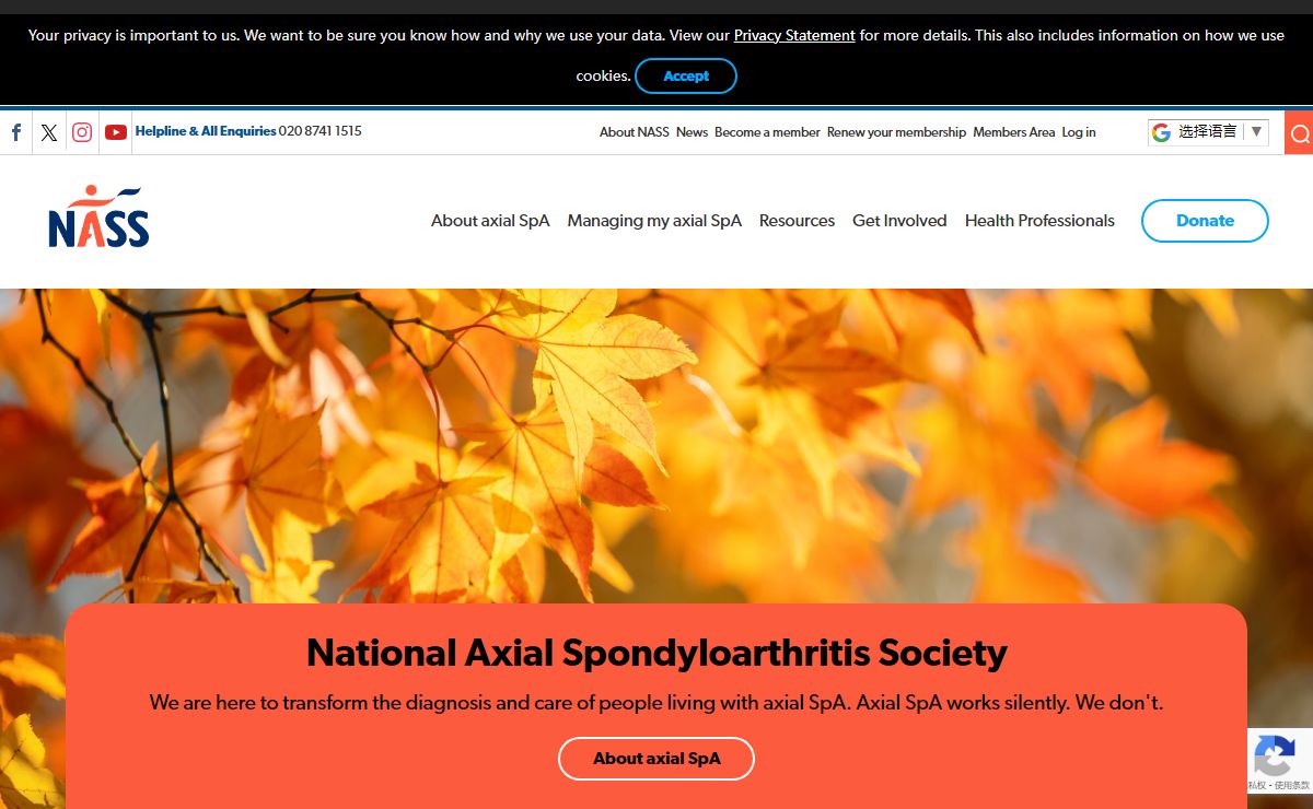 Homepage | National Axial Spondyloarthritis Society