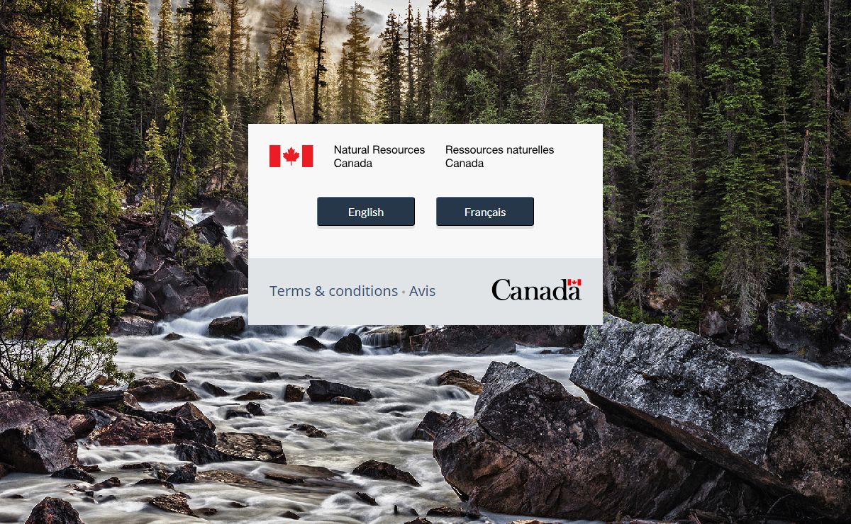 Language selection - Natural Resources Canada / Sélection de la langue - Ressources naturelles Canada