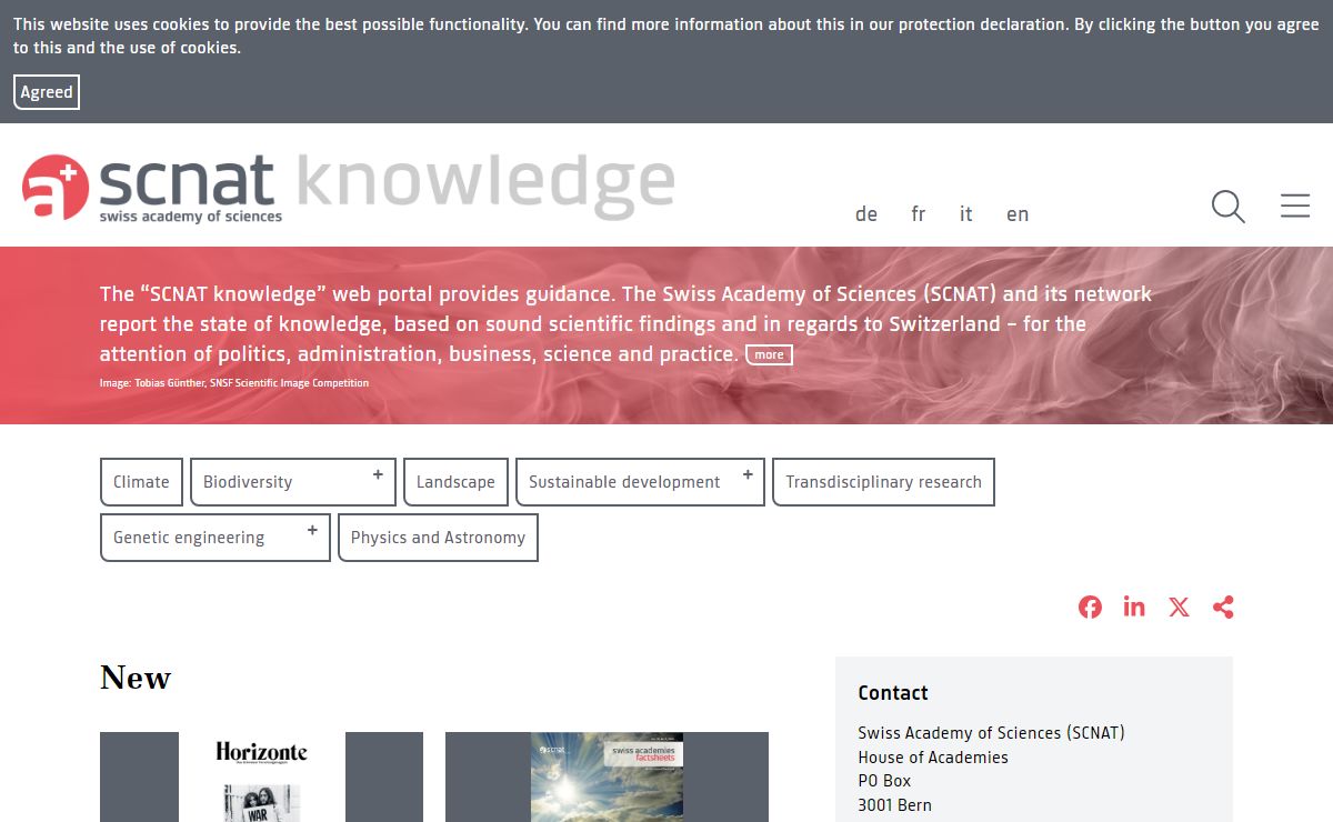SCNAT knowledge
