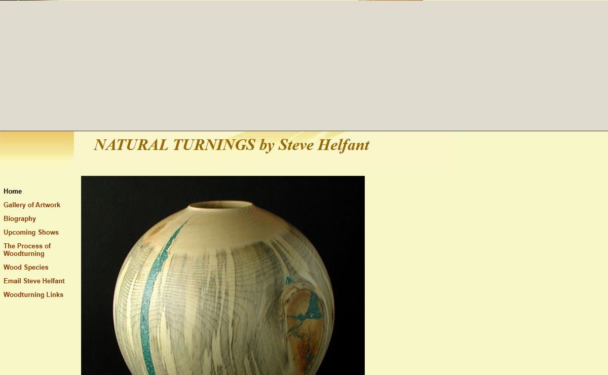 NATURAL TURNINGS by Steve Helfant wood turning woodturning