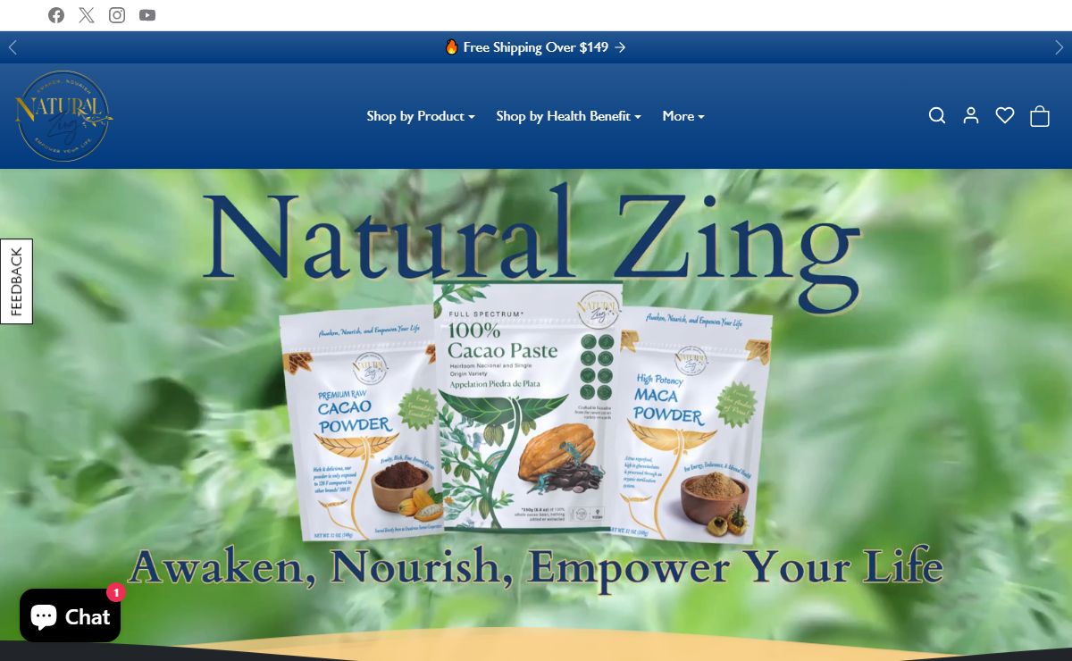 Natural Zing Plant Based Superfoods Store