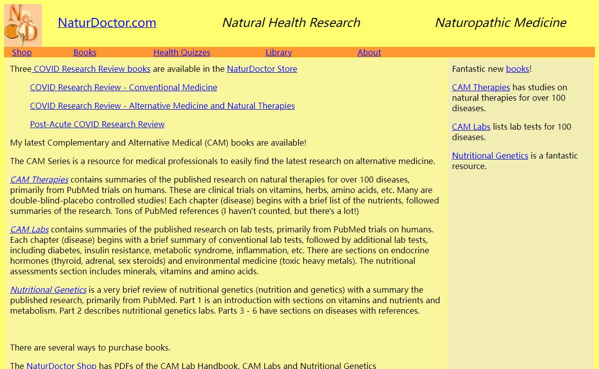 NaturDoctor.com - Natural Health Research