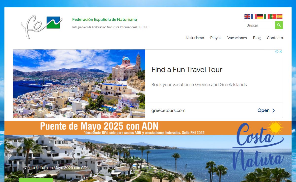 ▷ Federación Española de Naturismo (FEN). Sitio Oficial