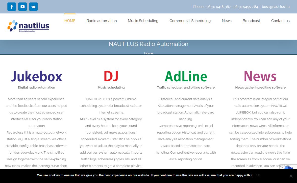 Nautilus Radio Automation System – World class provider of broadcast software for radio, TV and netcast