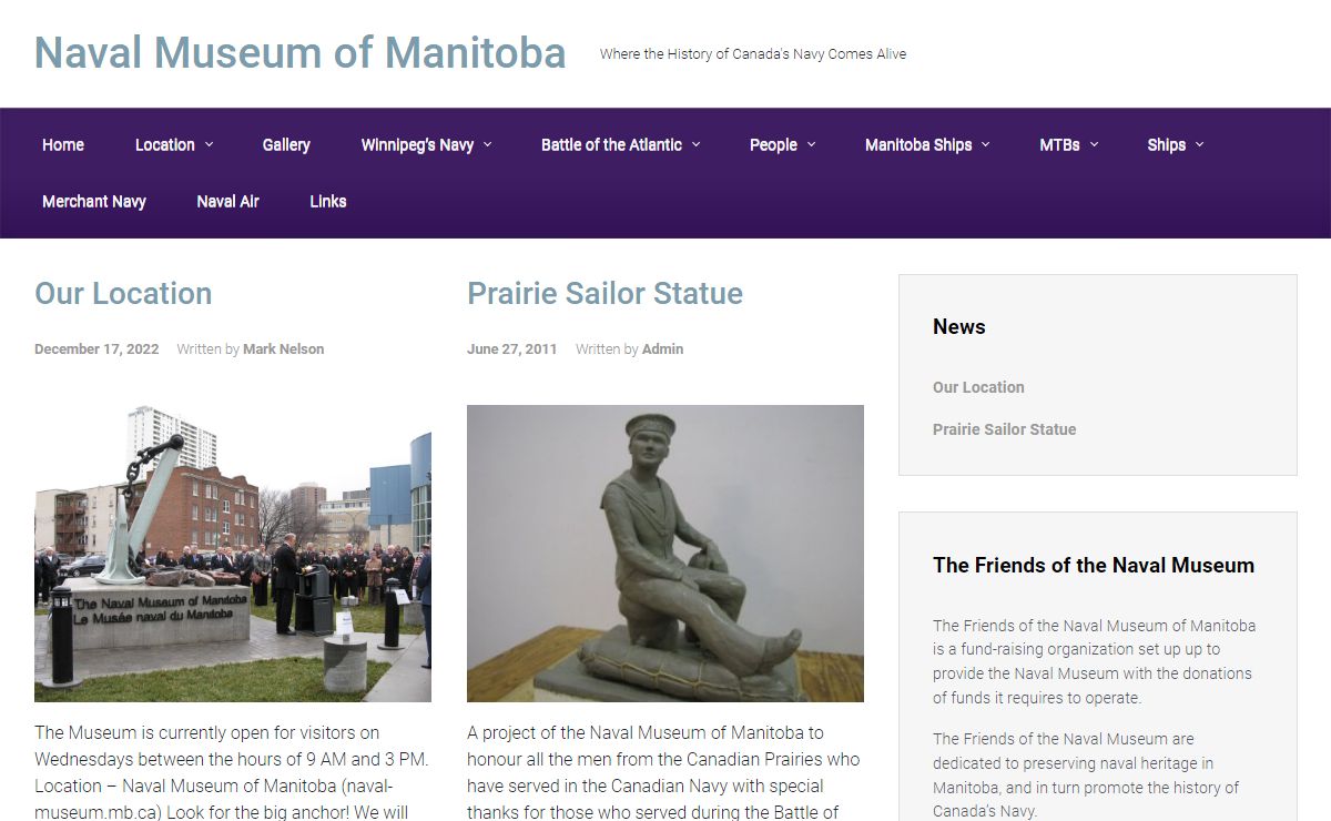 Naval Museum of Manitoba – Where the History of Canada's Navy Comes Alive