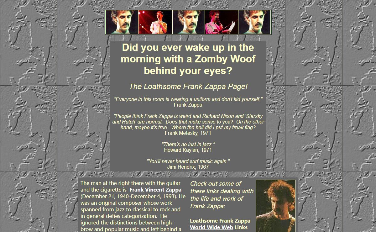 Did you ever wake up in the morning with a Zomby Woof behind your eyes?