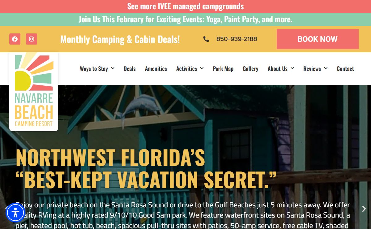 Navarre Beach Camping Resort - Florida Gulf Coast