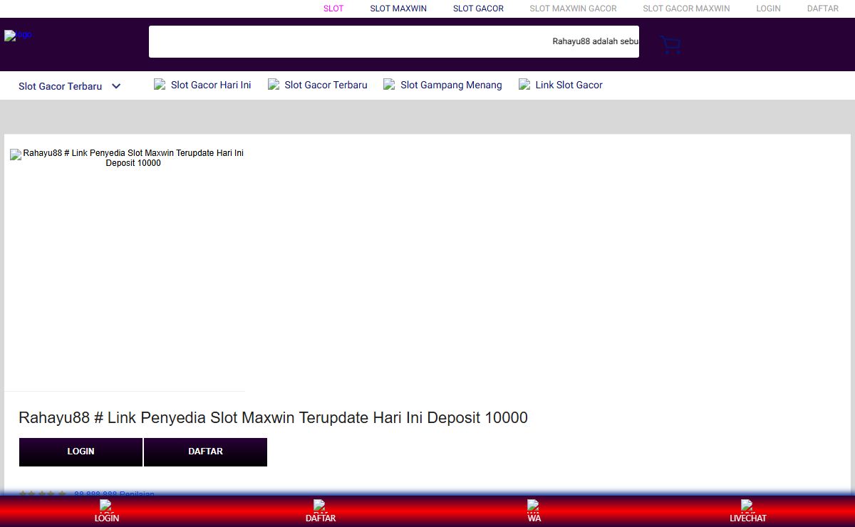 Rahayu88 # Link Penyedia Slot Maxwin Terupdate Hari Ini Deposit 10000