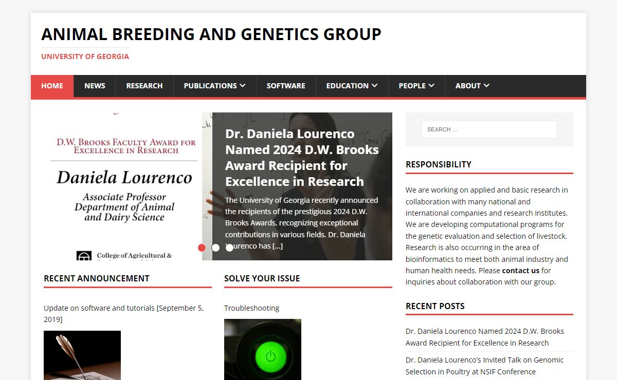 Animal Breeding and Genetics Group – University of Georgia