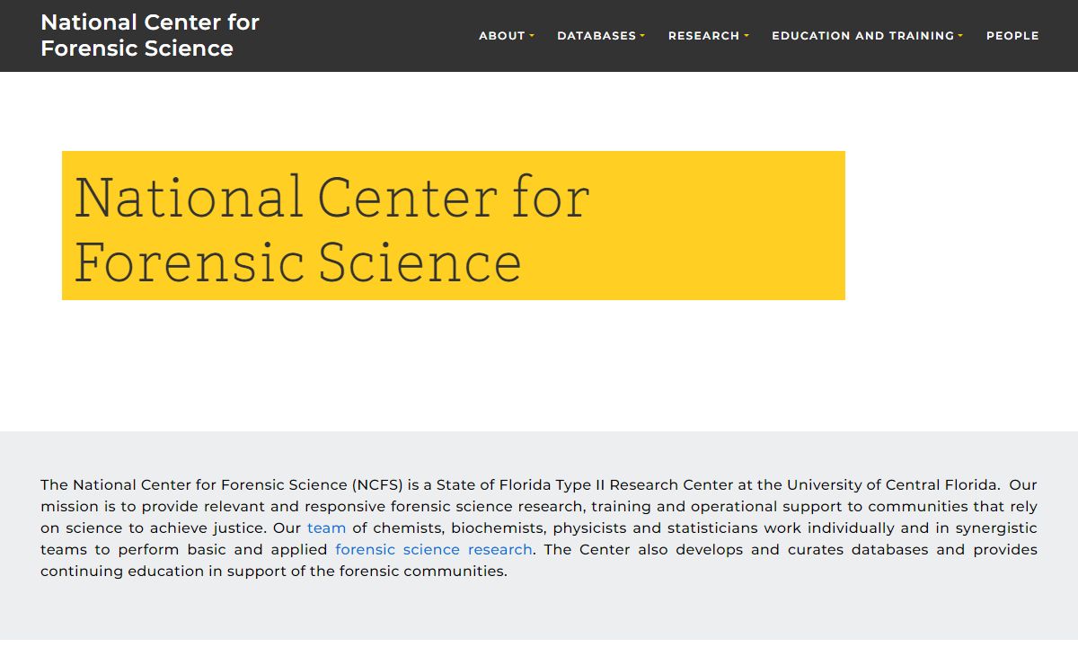 National Center for Forensic Science