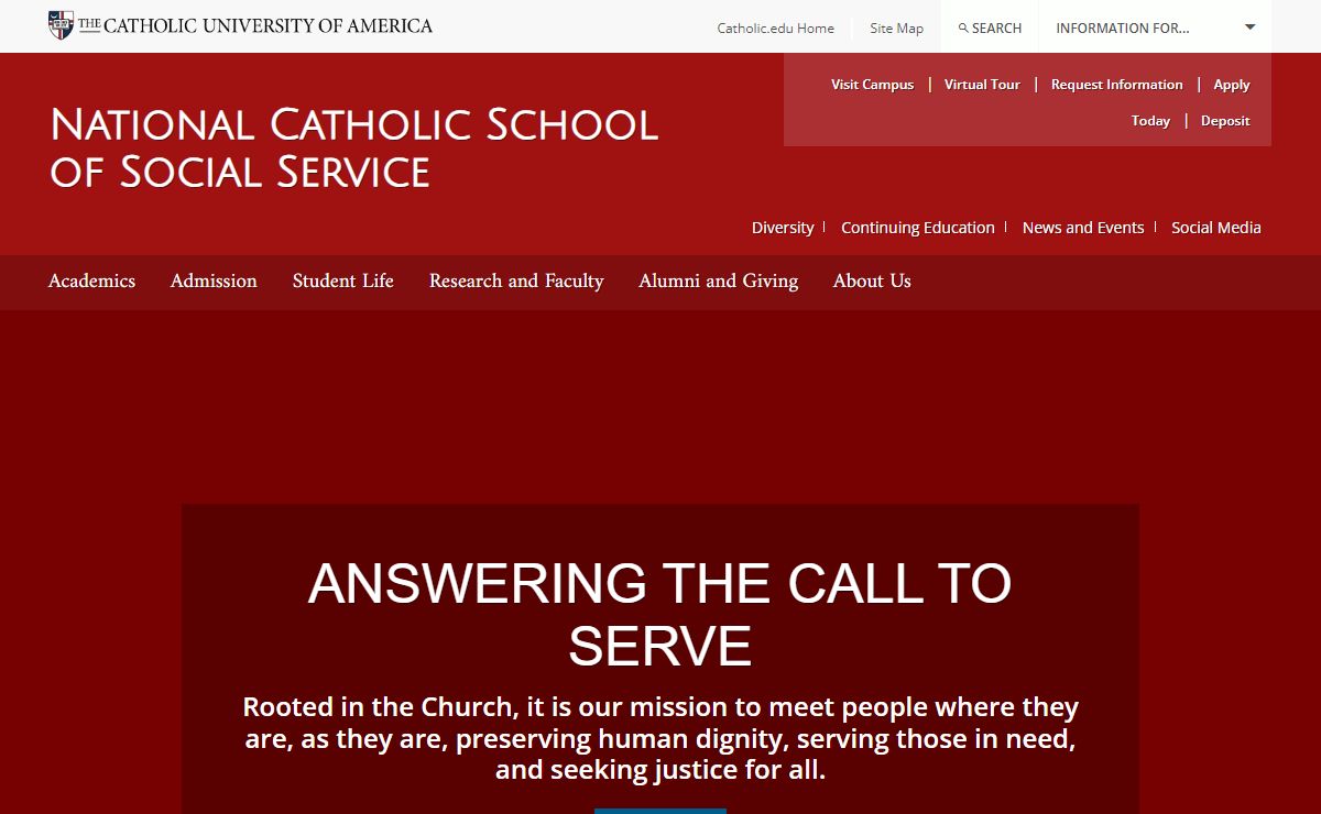 National Catholic School of Social Service - Catholic University - Washington DC | CUA