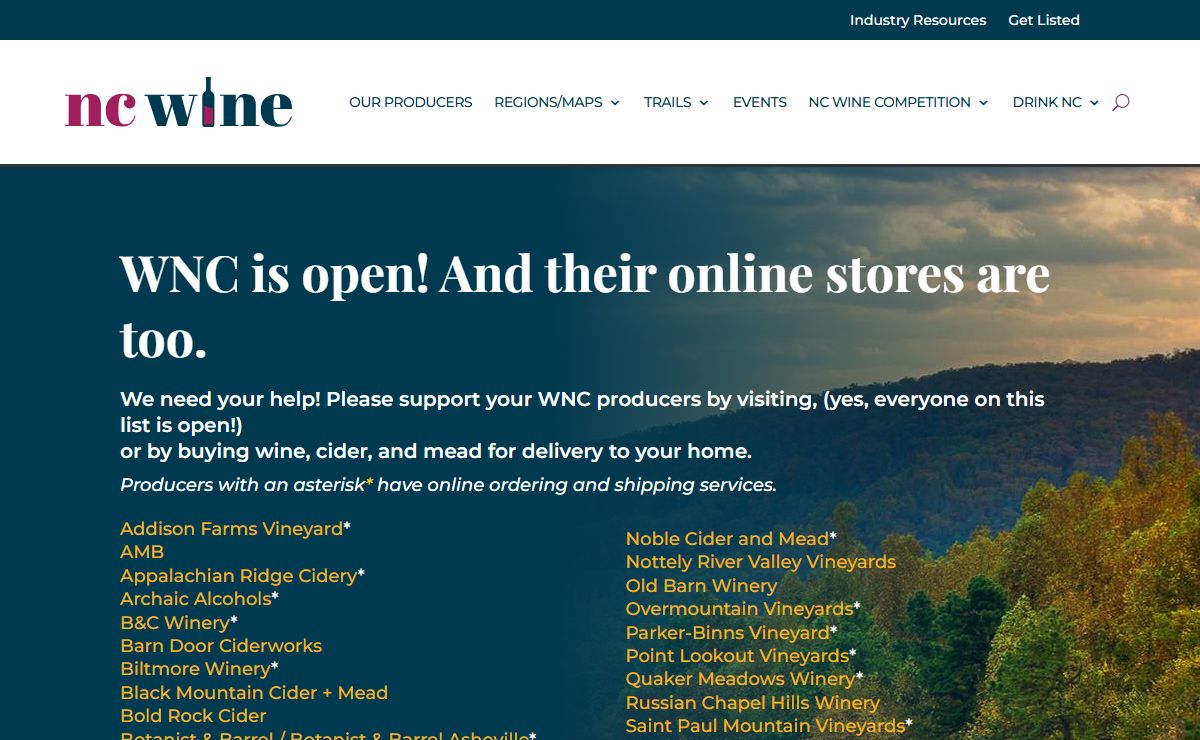 NC Wine - Relax with a glass of wine in a more relaxing place