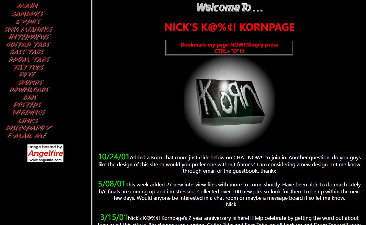 NICK'S K@#¢%! KORNPAGE