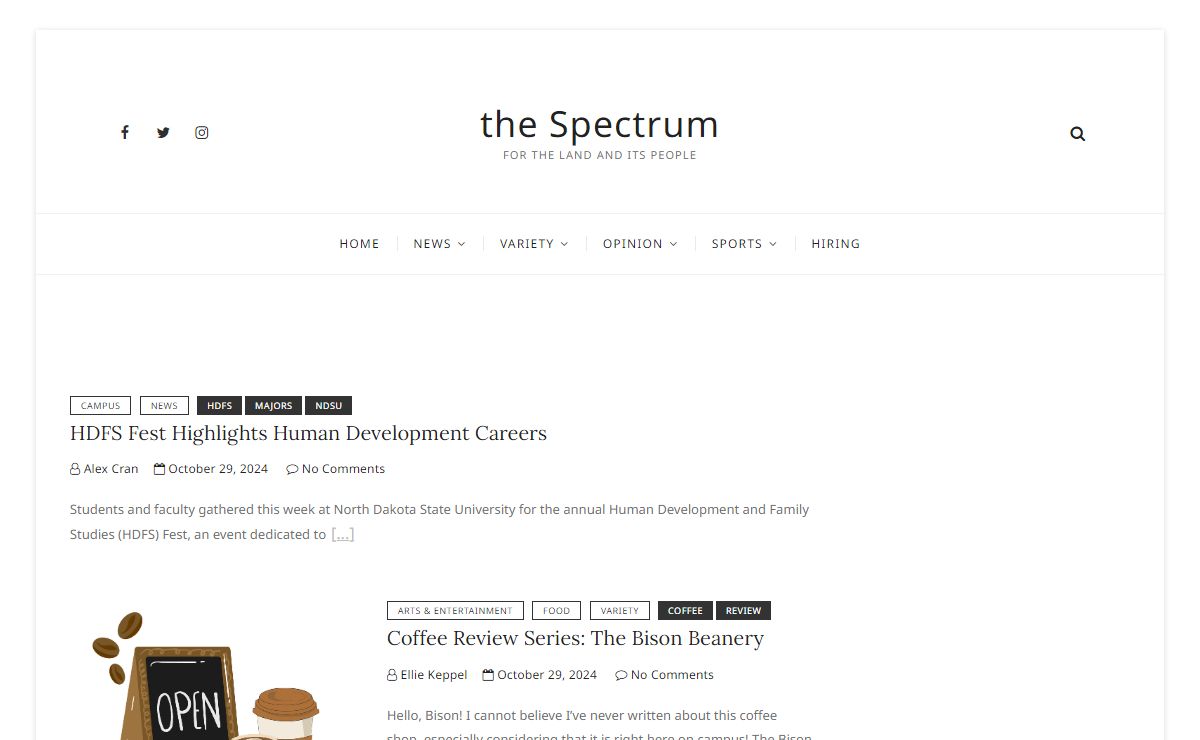 the Spectrum – For the Land and its People