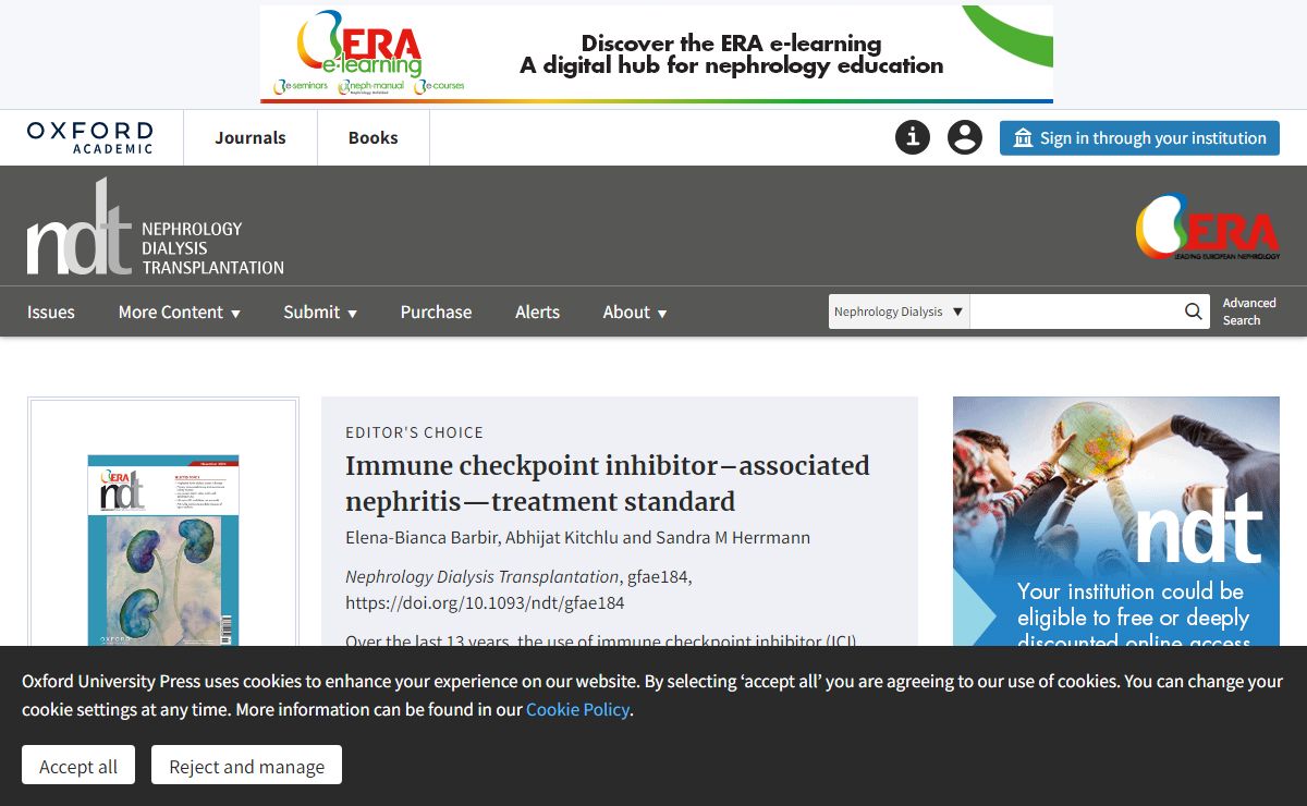 Nephrology Dialysis Transplantation | Oxford Academic