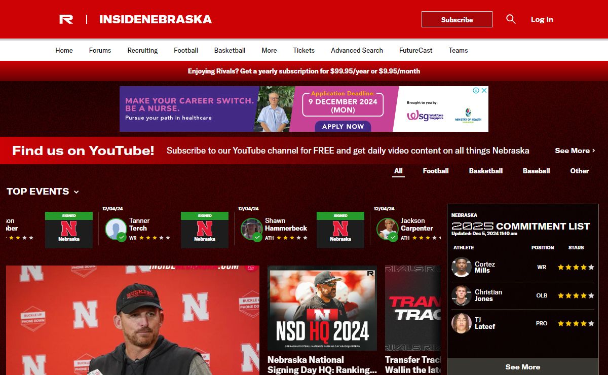 InsideNebraska: Nebraska Cornhuskers Football & Basketball Recruiting