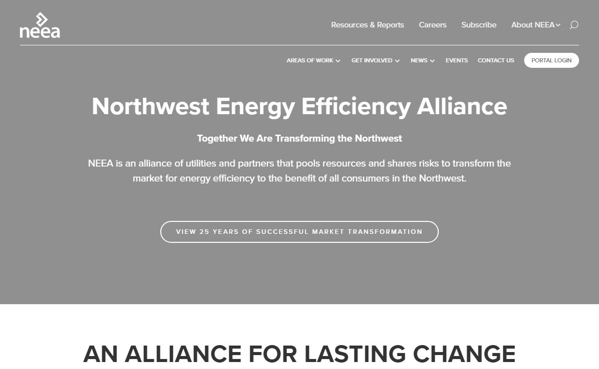 Northwest Energy Efficiency Alliance (NEEA) | NEEA is a national…