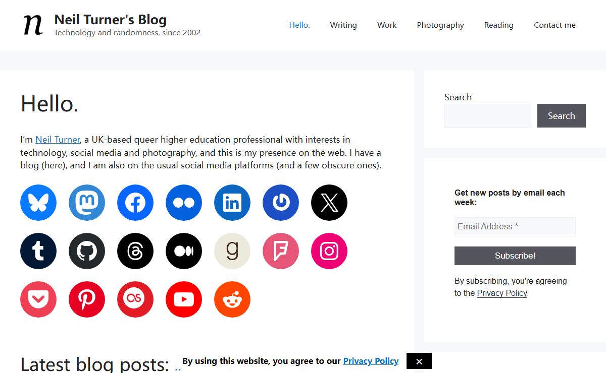 Hello. - Neil Turner's Blog