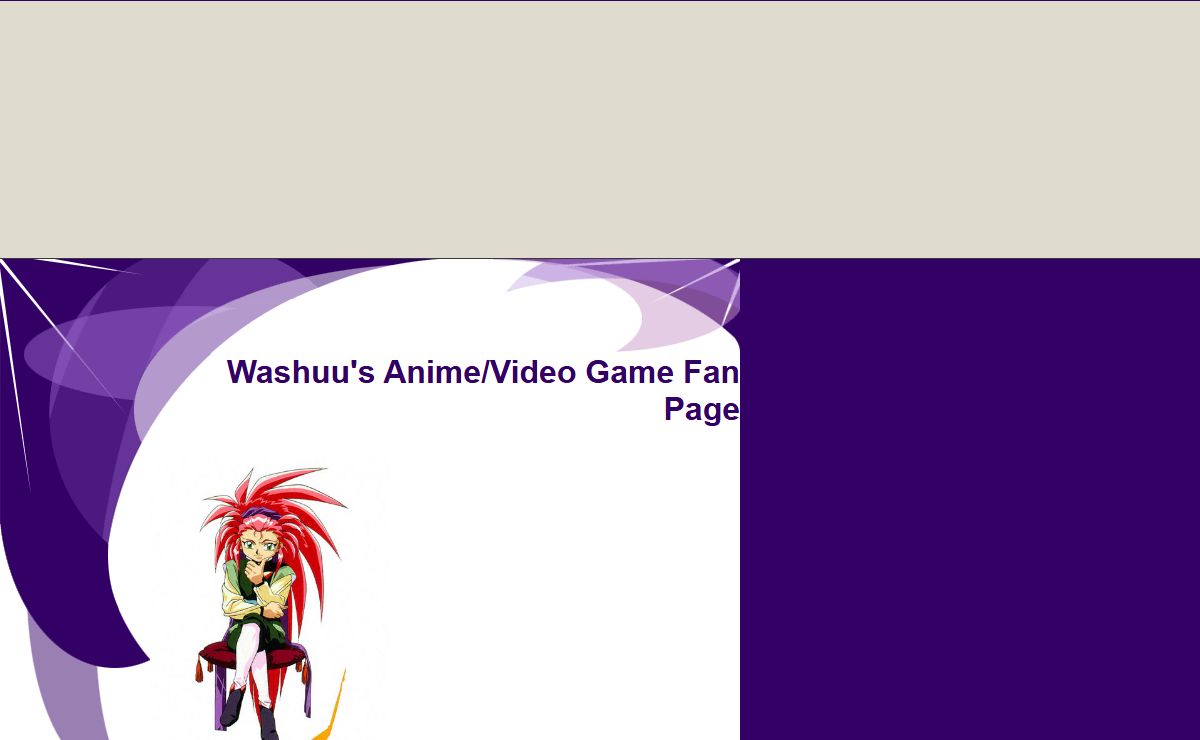 Washuu's Anime/Video Game Fan Page