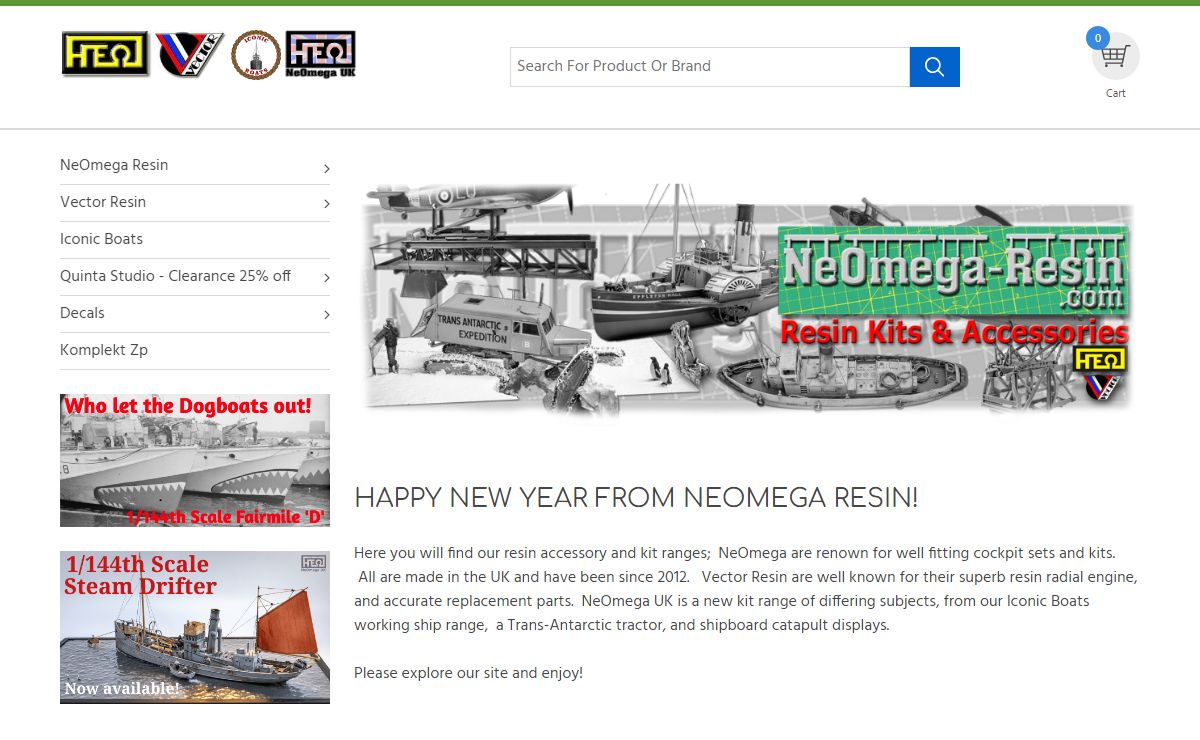 Neomega & Vector Resin accessories & kits.