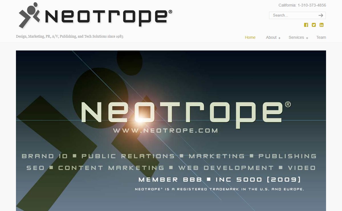Neotrope - Design, Marketing, PR, A/V, Publishing, and Tech Solutions since 1983