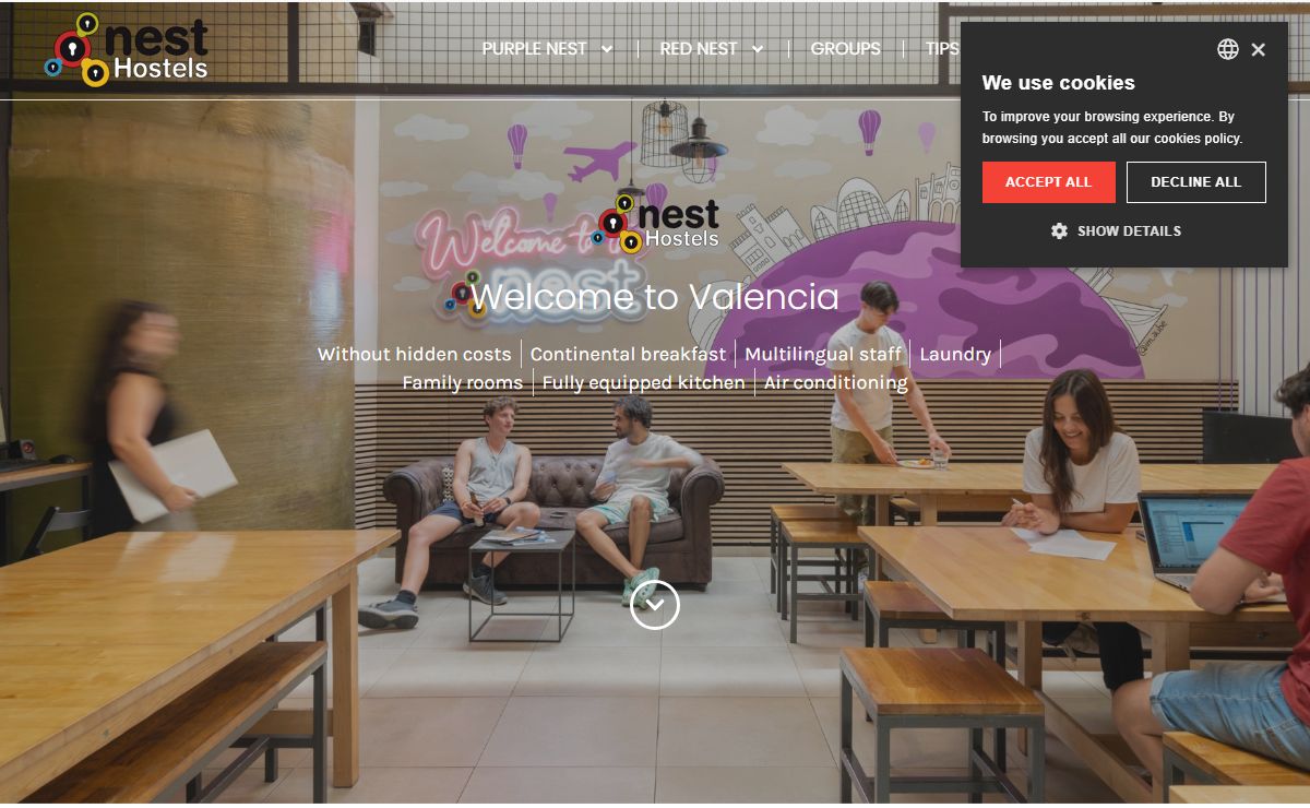 Nest Hostels Valencia. Red Nest & Purple Nest ✅ Best Prices