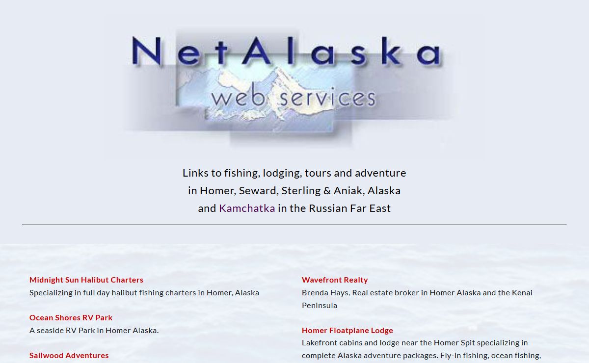 Homer Alaska links. Alaska halibut & salmon fishing, Homer lodging, Katmai bear viewing, tours, bed and breakfasts and more in Homer Alaska, Seward, Soldotna and Kenai AK.