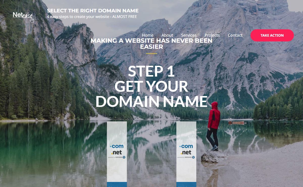 select the right Domain Name – 4 easy steps to create your website – ALMOST FREE