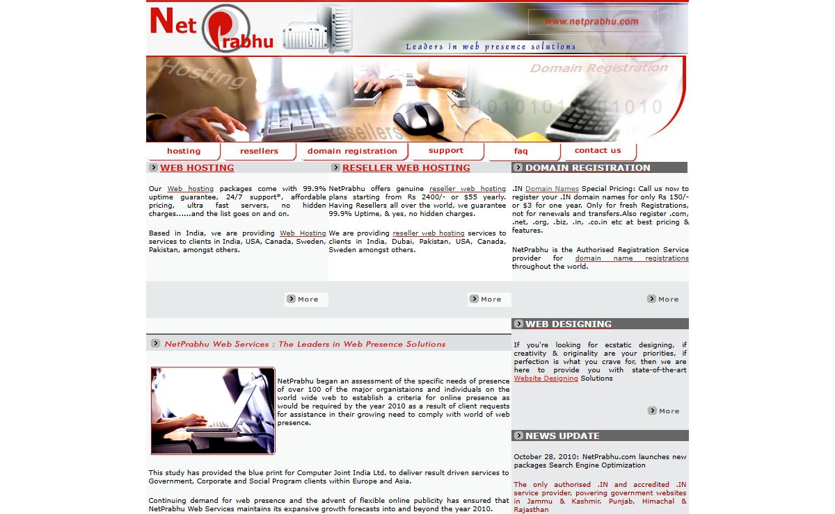 Web Hosting India Linux Domain Registration Chandigarh INDIA - NetPrabhu Web Services