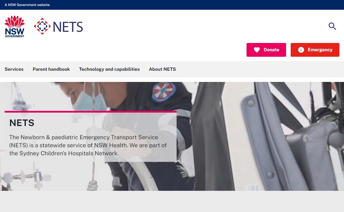 Newborn & pædiatric Emergency Transport Service (NETS)