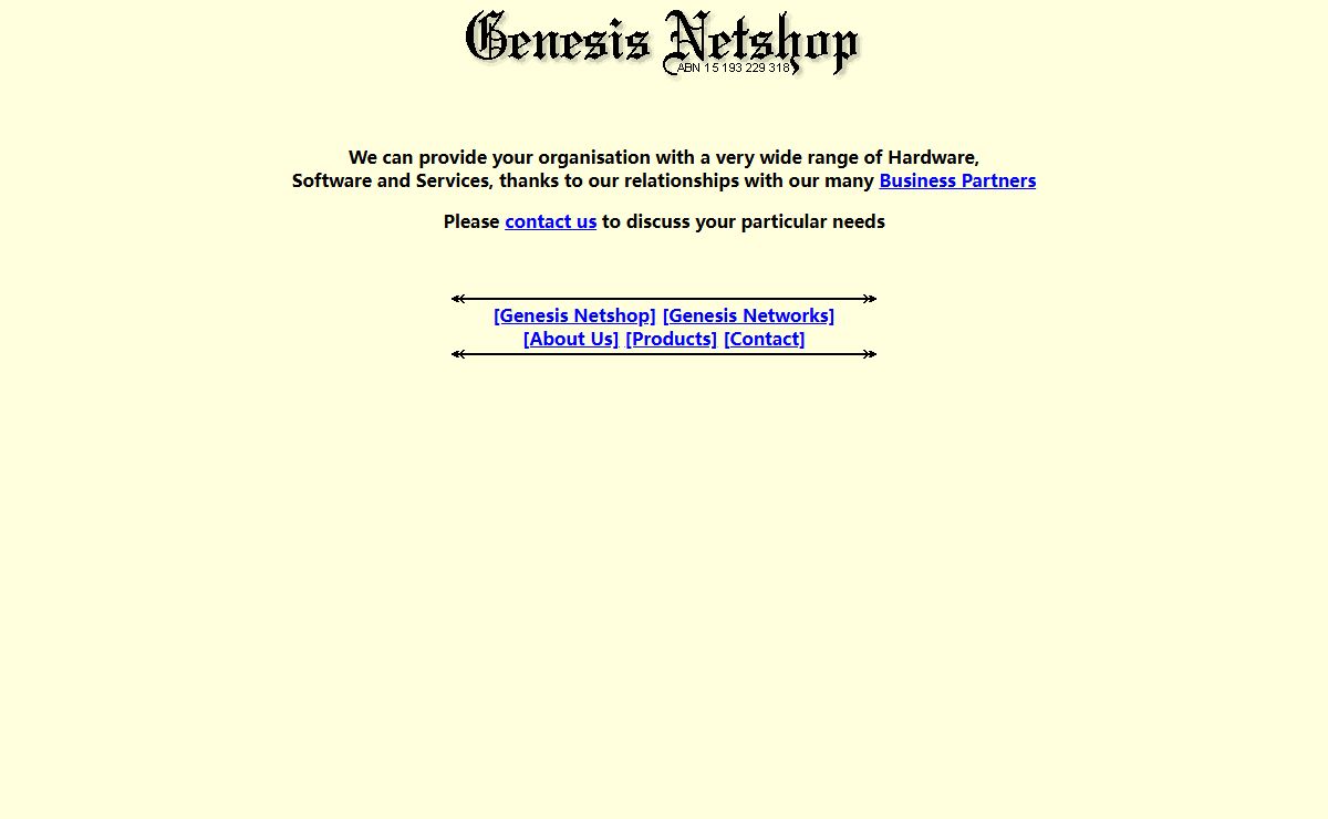 Genesis Netshop