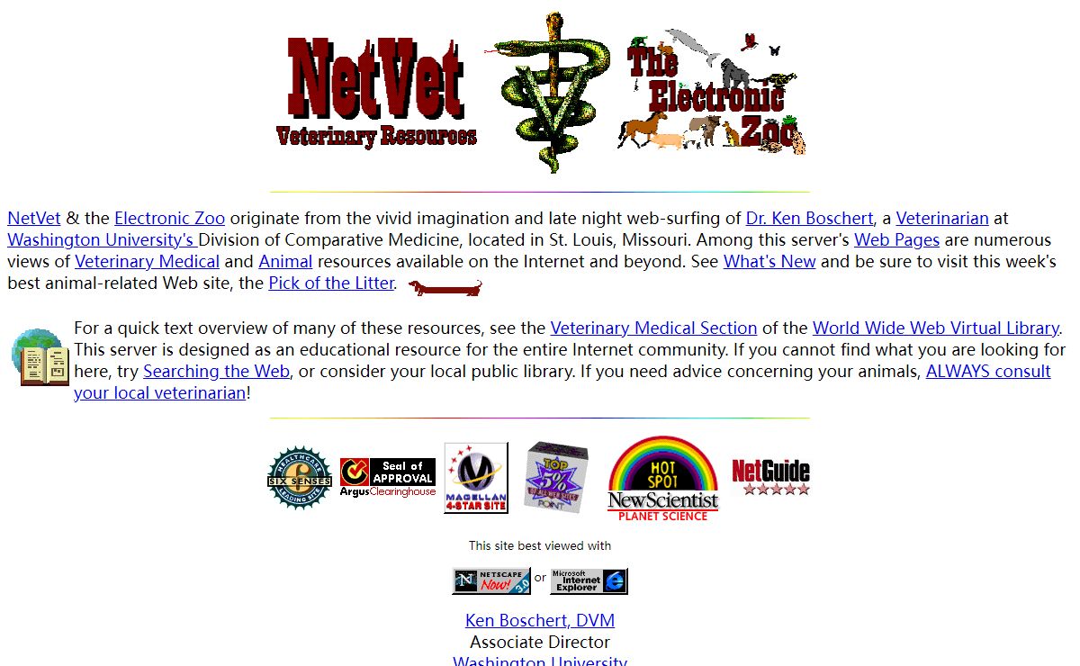 Welcome to NetVet Veterinary Resources and the Electronic Zoo