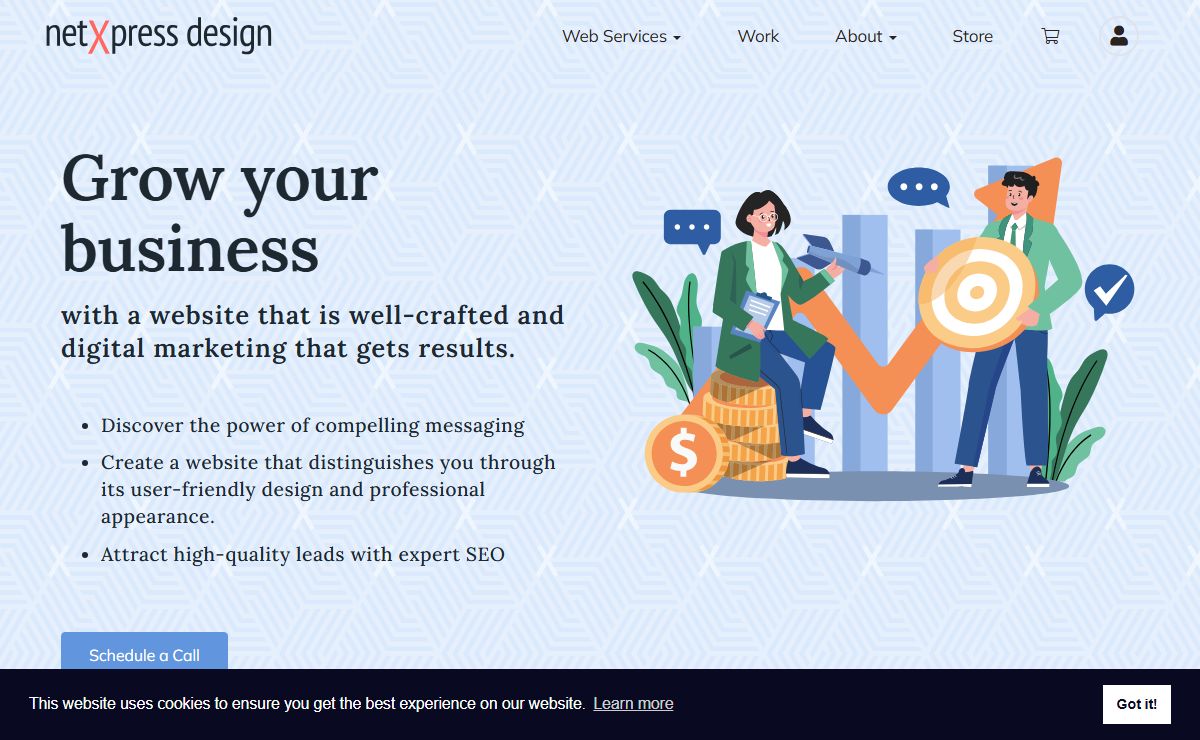 Grow your business with a well-crafted website and digital marketing that gets results
