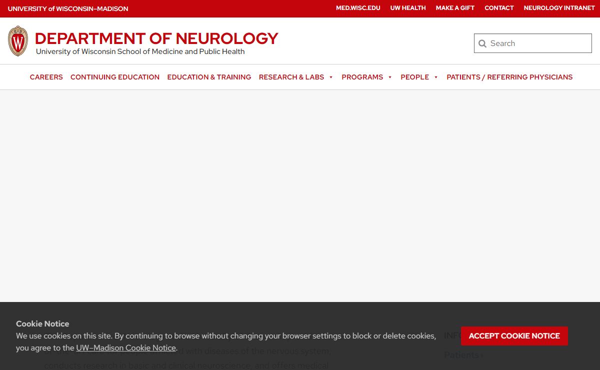 DEPARTMENT OF NEUROLOGY – University of Wisconsin School of Medicine and Public Health – UW–Madison