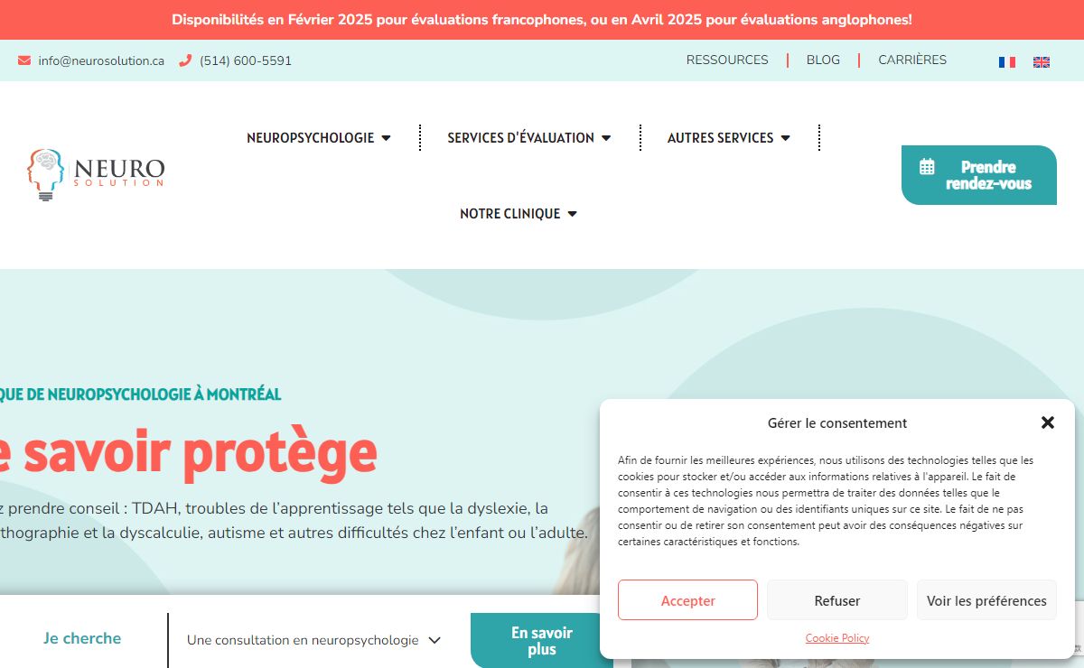 Neurosolution: Clinique de neuropsychologie