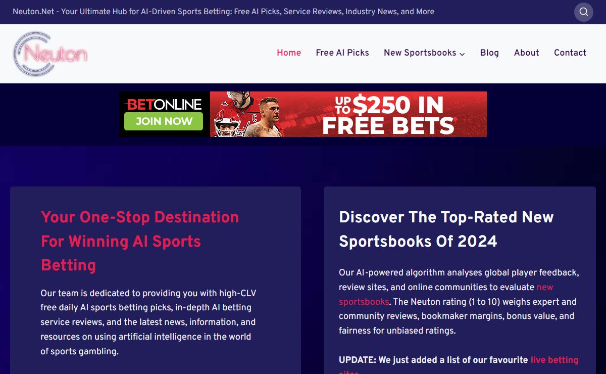 Free AI Sports Betting Picks & Expert Insights | Neuton.net