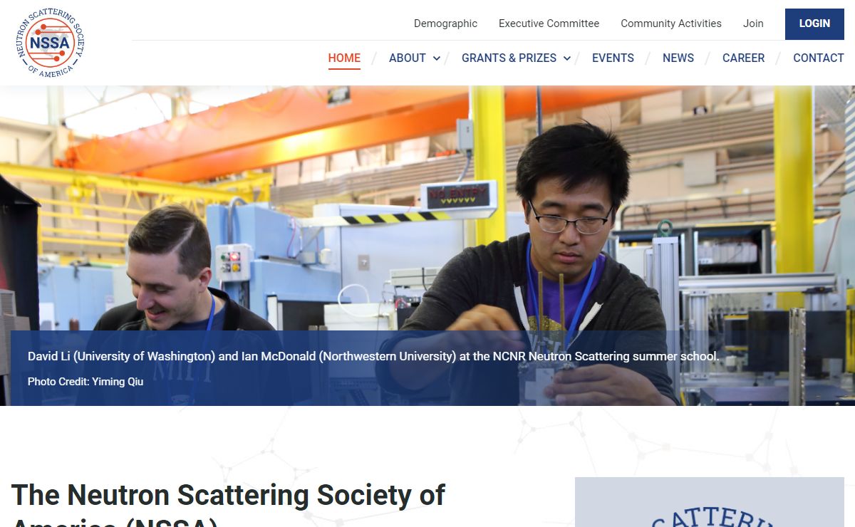 Neutron Scattering Society of America | Home of the NSSA