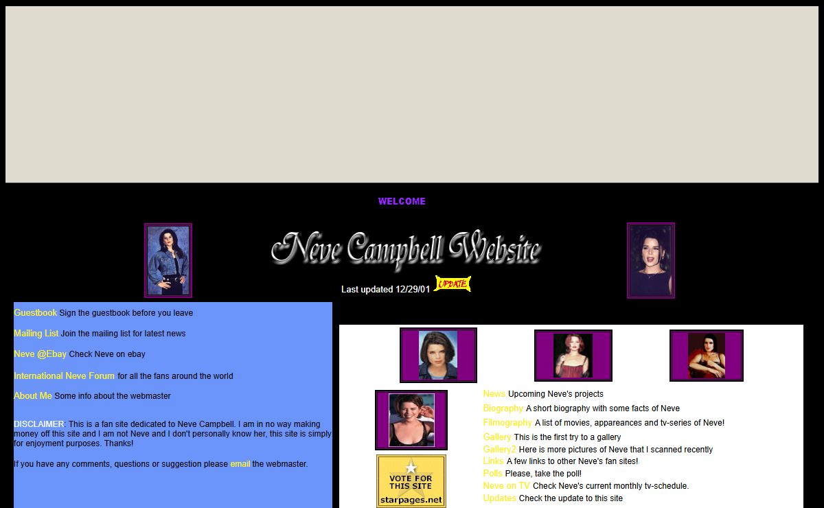 Neve's Unofficial Site