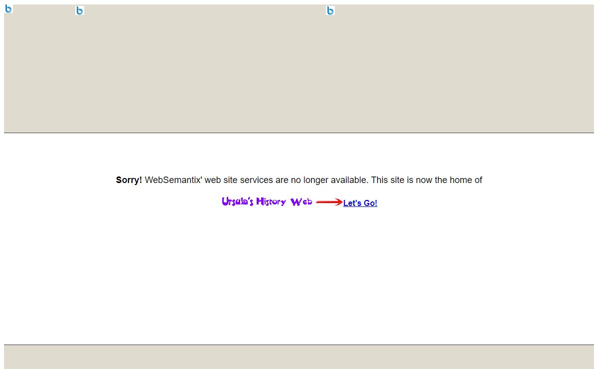 Index for Ursula's History Web