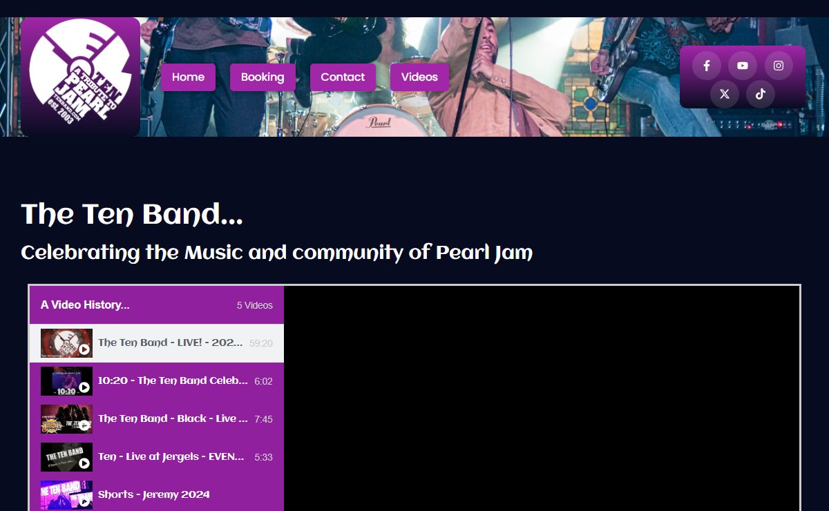 The Ten Band – A Tribute to Pearl Jam – Celebrating the music and community of Pearl Jam