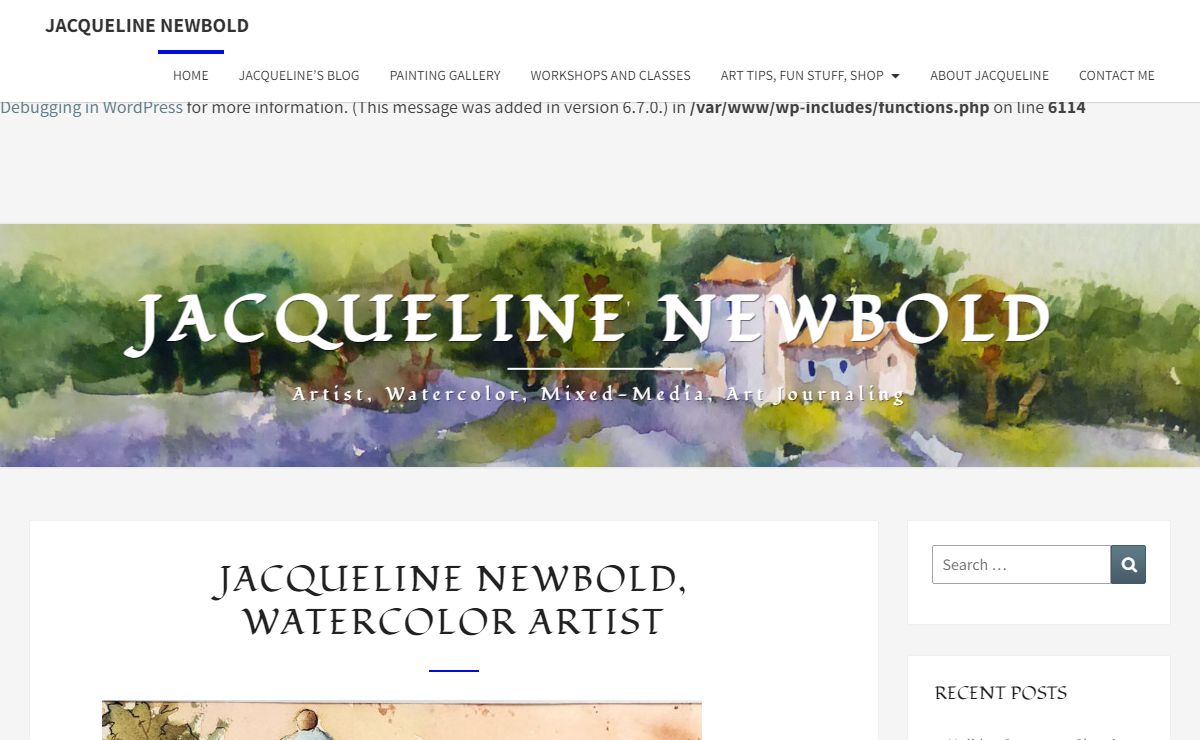 Jacqueline Newbold – Artist, Watercolor, Mixed-media, Art Journaling