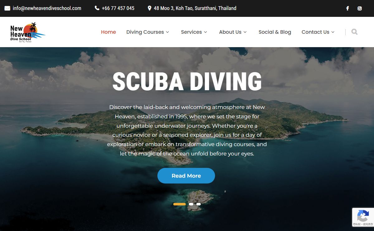 New Heaven Dive School, Koh Tao, Thailand | Est. 1995 | Scuba Diving, Marine Conservation, Freediving & Yoga