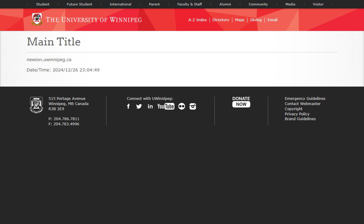 University of Winnipeg