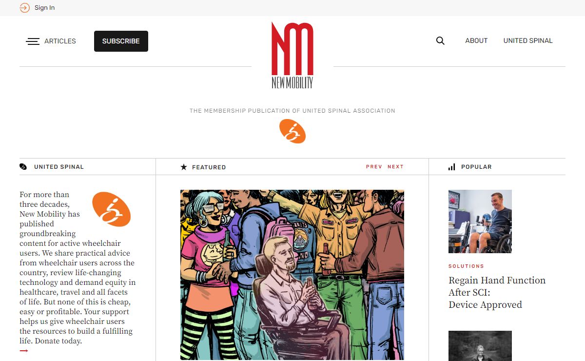 New Mobility - Wheelchair Culture & Lifestyle
