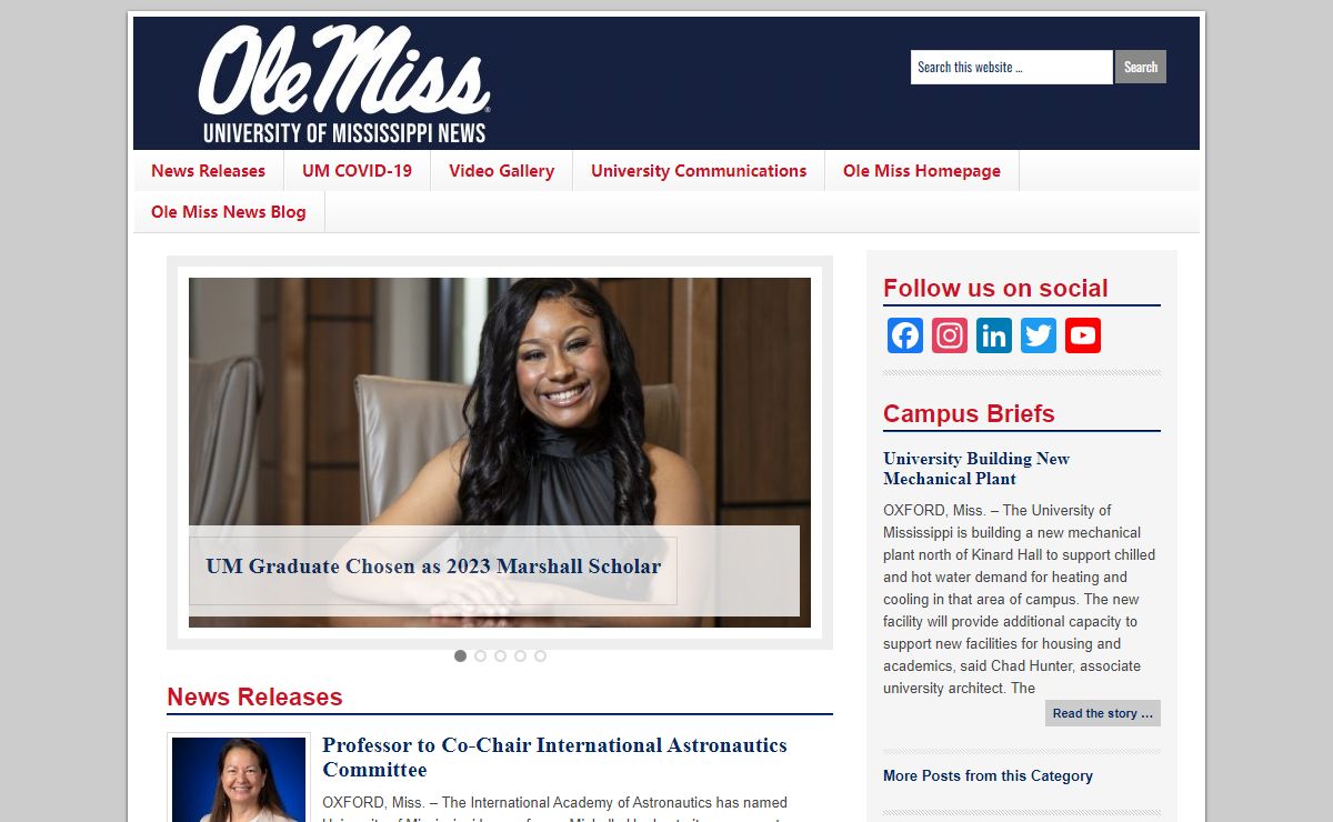 Ole Miss News - The official source for University of Mississippi news