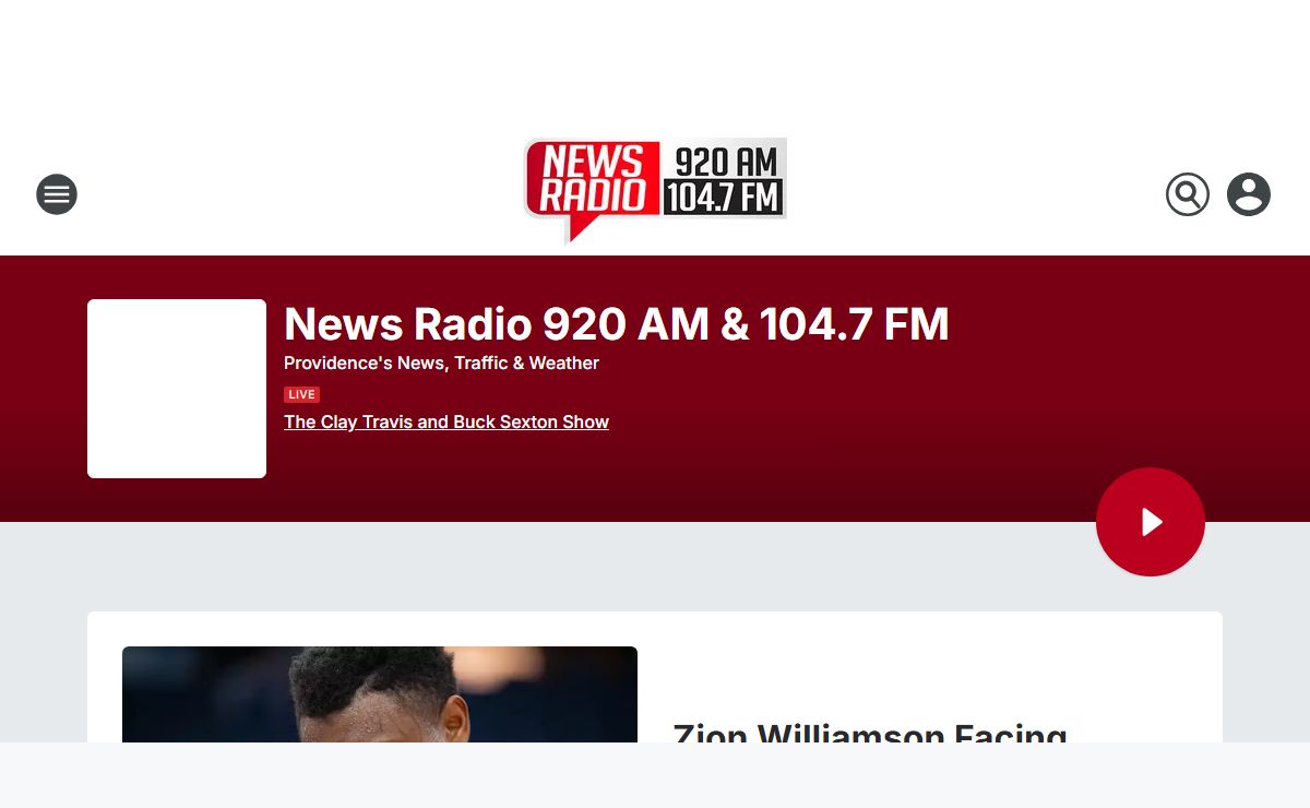 News Radio 920 AM & 104.7 FM - Providence's News, Traffic & Weather