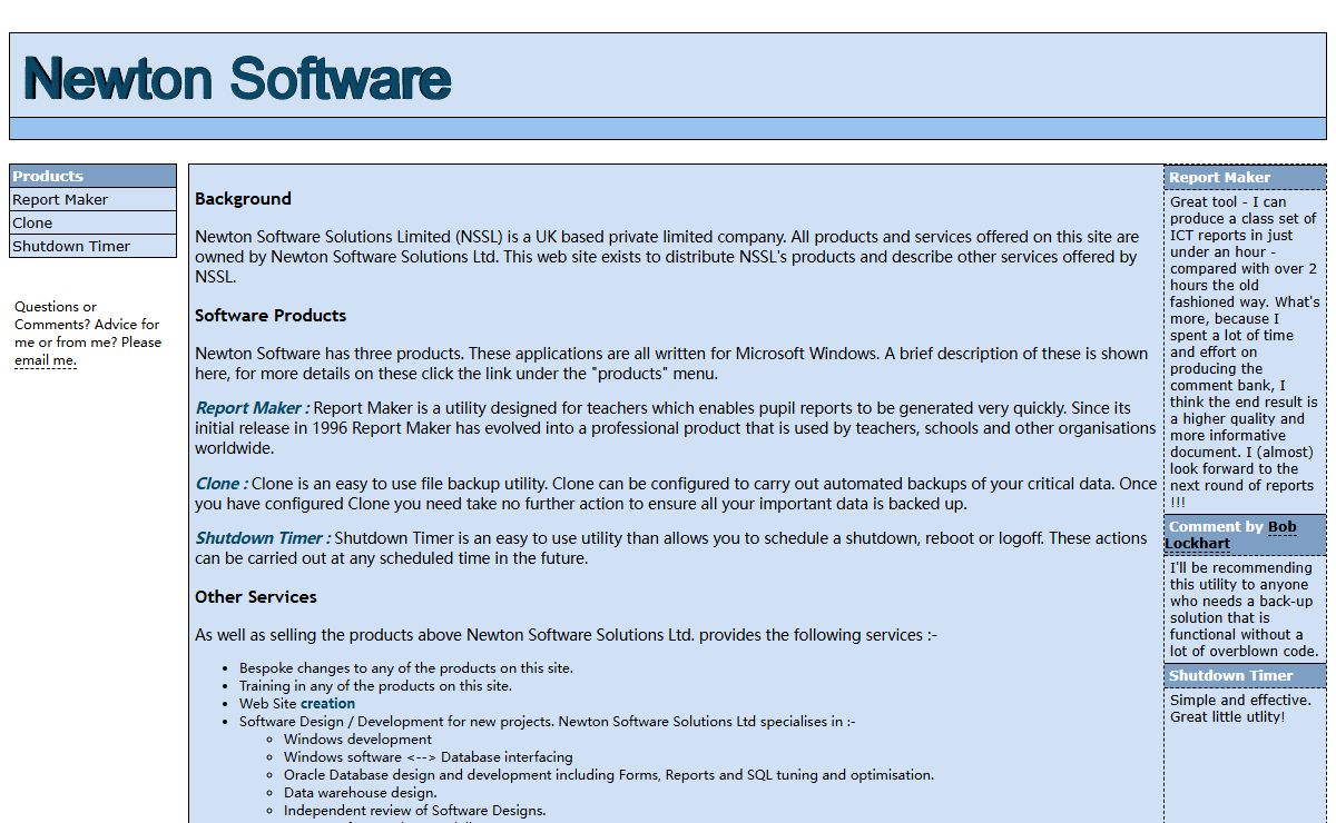 Newton Software Solutions Ltd. Home Page : Quality Software