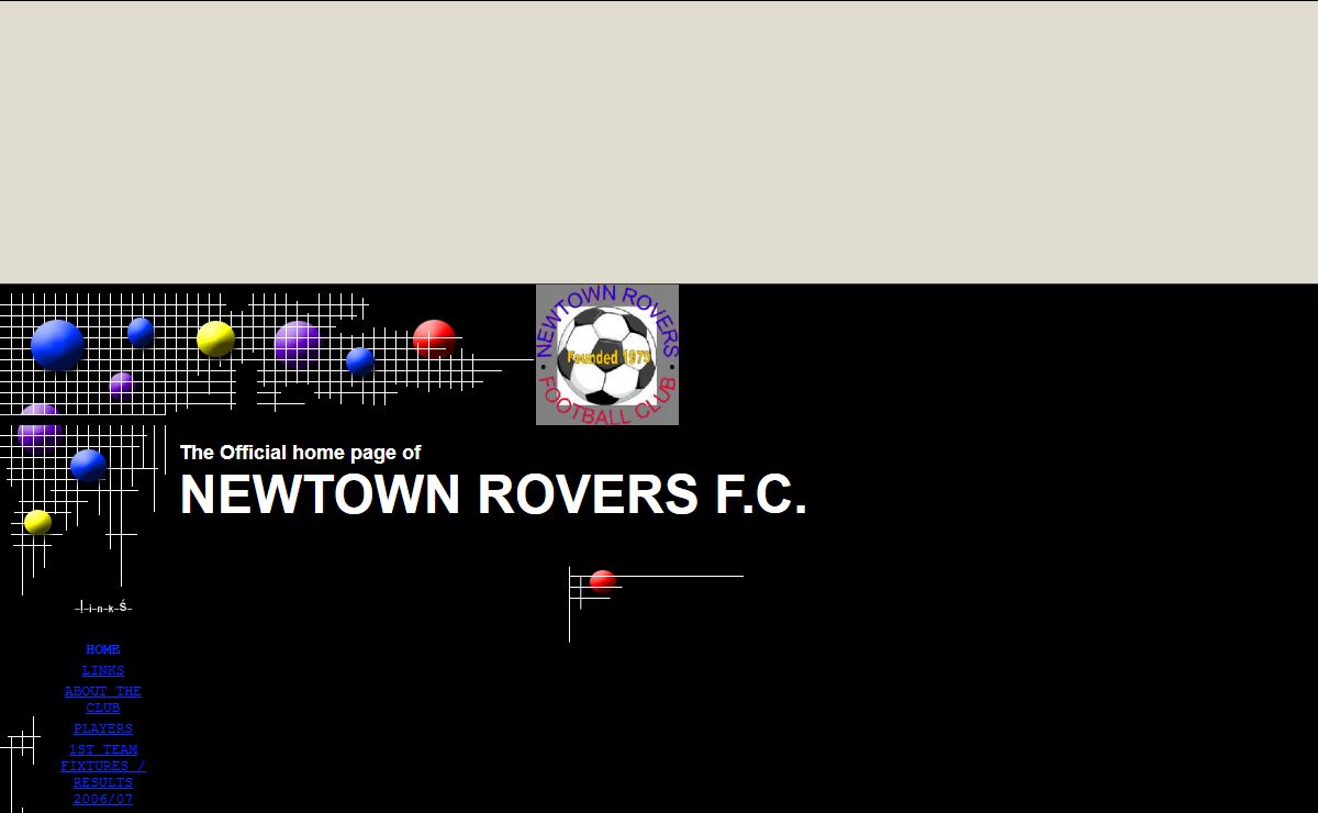The Official Website of NEWTOWN ROVERS FC
