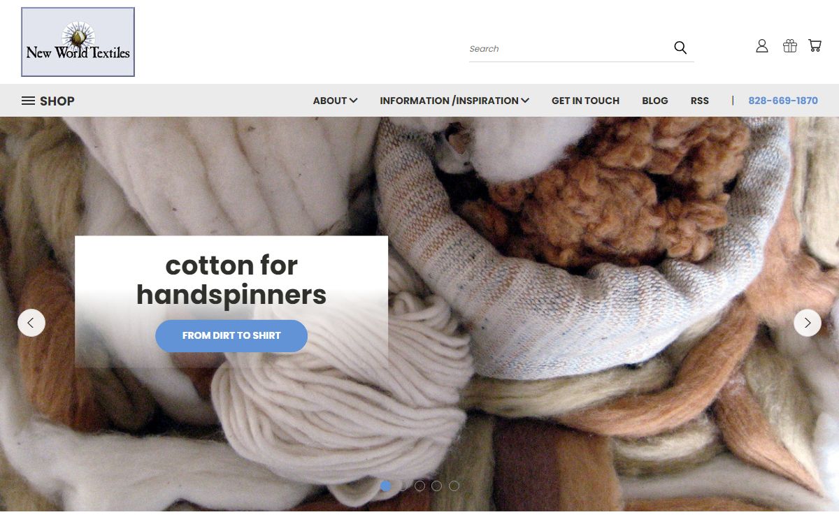 Organic & Dye-lishus® cotton Fiber, Yarn, Fabric. Black Mountain NC