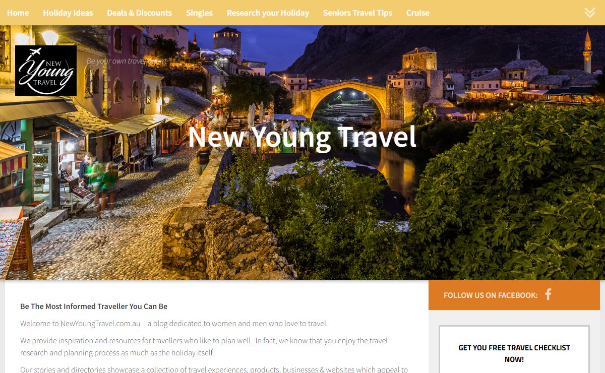 Senior Travel, Seniors Holiday Travel, Over 50s Travel, Over 60s Travel - Newyoungtravel.com.au